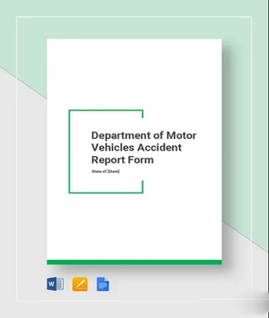 DMV Accident Report Form Template