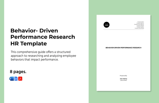 Behavior-driven Performance Research HR Template