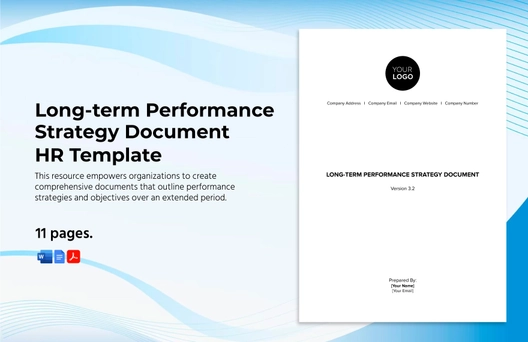Long-Term Performance Strategy Document HR Template