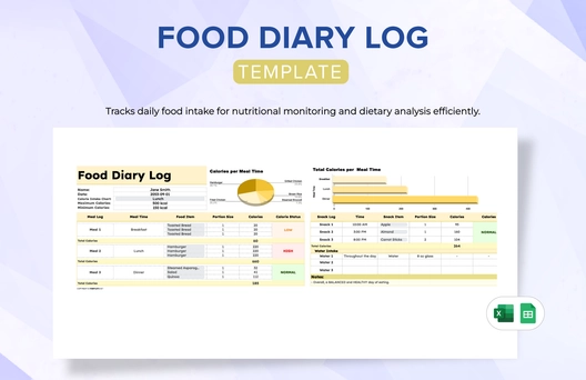 Food Diary Log Template Food Diary Log Template