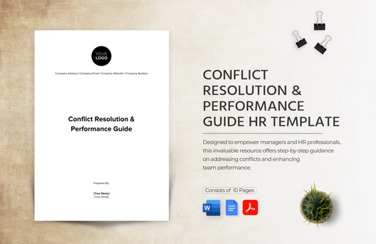 Conflict Resolution & Performance Guide HR Template