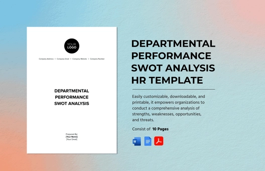 Departmental Performance SWOT Analysis HR Template