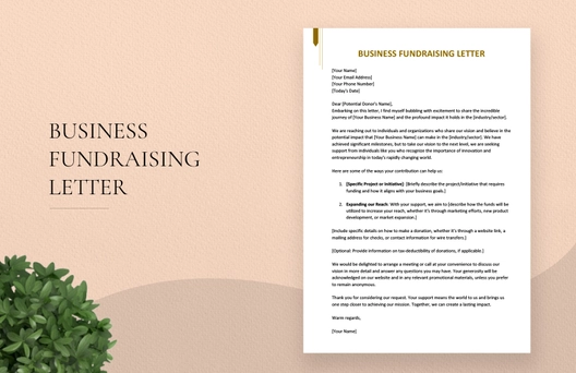 business fundraising letter