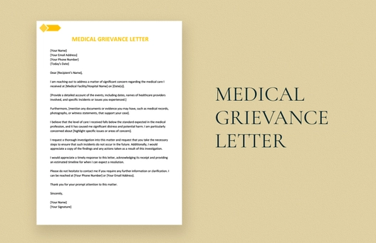 medical grievance letter