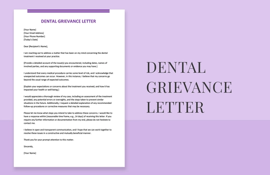 dental grievance letter