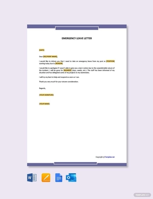 Emergency Leave Letter