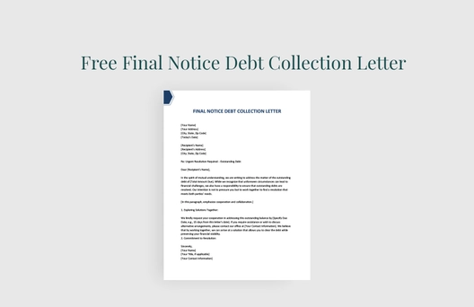 Final Notice Debt Collection Letter