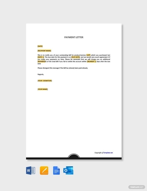Payment Letter