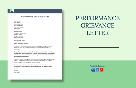 Performance Grievance Letter Performance Grievance Letter