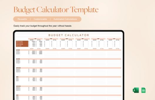 Budget Calculator Template