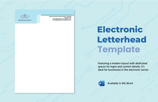Electronic Letterhead Template