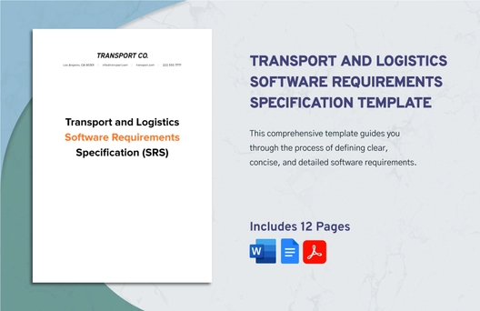 Transport and Logistics Software Requirements Specification (SRS) Template