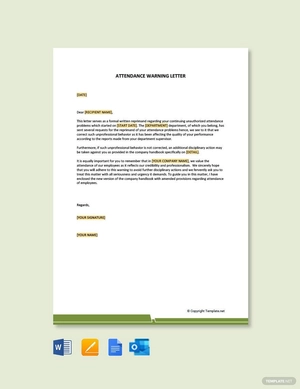 Attendance Warning Letter