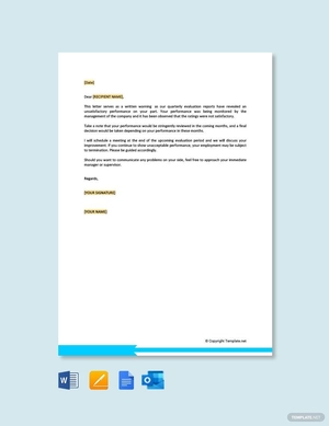 Performance Warning Letter