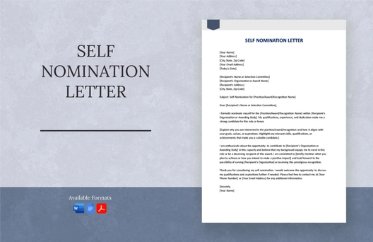 Self Nomination Letter