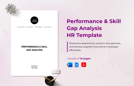 Performance & Skill Gap Analysis HR Template