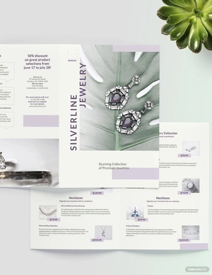 Jewelry Boutique Bi-Fold Brochure Template