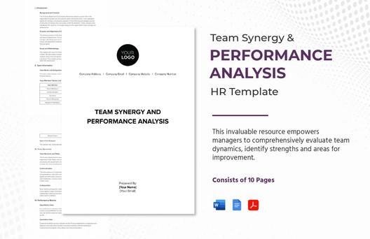Team Synergy & Performance Analysis HR Template