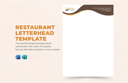 Restaurant Letterhead Template