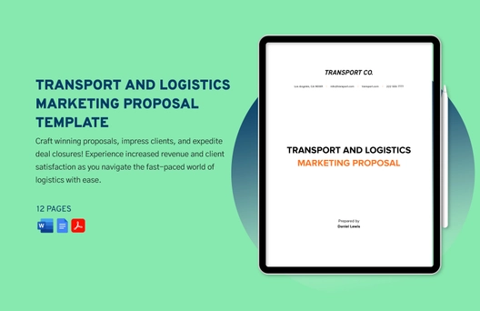 Transport and Logistics Marketing Proposal Template