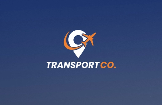 Transport and Logistics Air Cargo Logo with Airplane Icon Template