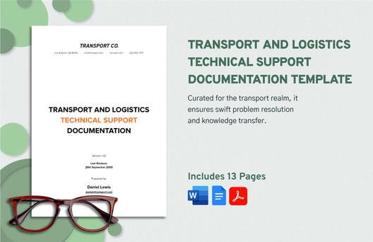 Transport and Logistics Technical Support Documentation Template