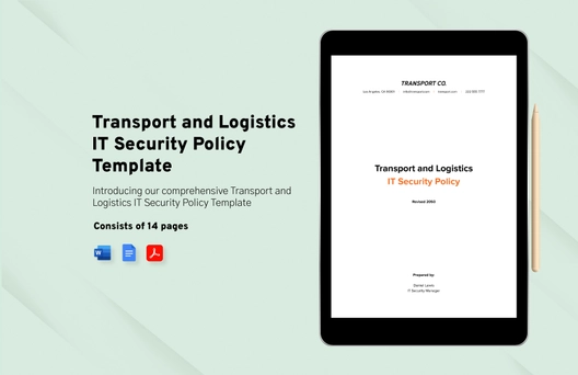 Transport and Logistics IT Security Policy Template