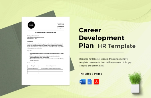 Career Development Plan HR Template