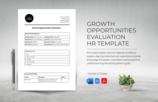 Growth Opportunities Evaluation HR Template