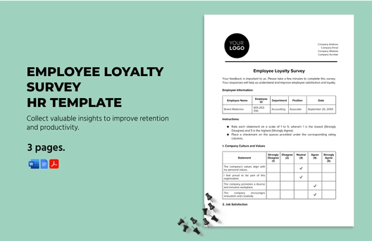 Employee Loyalty Survey HR Template