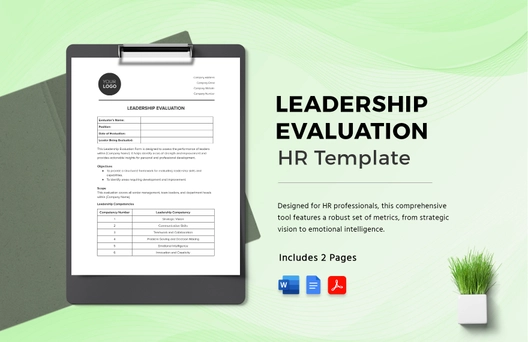 Leadership Evaluation HR Template Leadership Evaluation HR Template