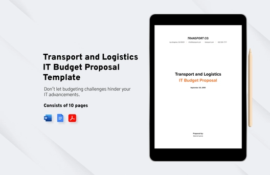 Transport and Logistics IT Budget Proposal Template