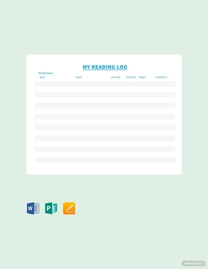 Individual Reading Log Template