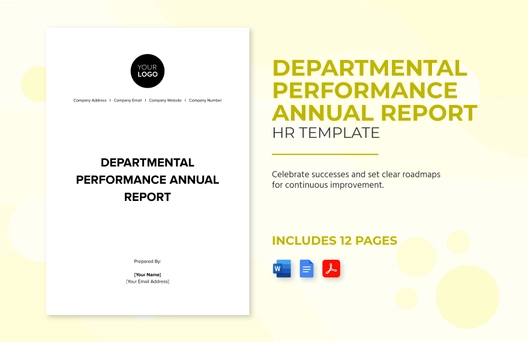 Departmental Performance Annual Report HR Template Departmental Performance Annual Report HR Template