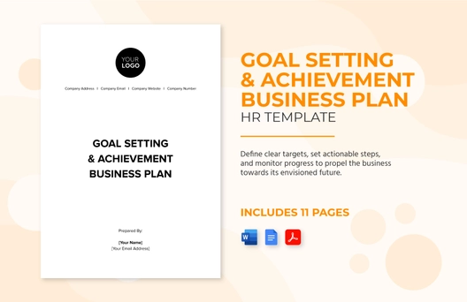 Goal Setting & Achievement Business Plan HR Template