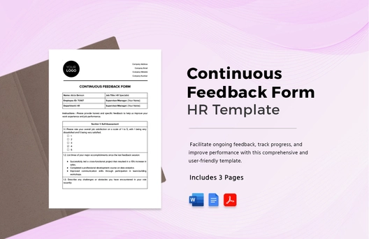 Continuous Feedback Form HR Template
