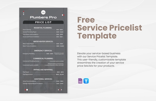 Service Pricelist Template
