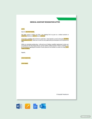 Medical Assistant Resignation Letter