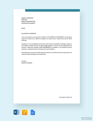 High School Scholarship Thank You Letter