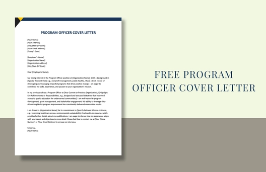 Program Officer Cover Letter