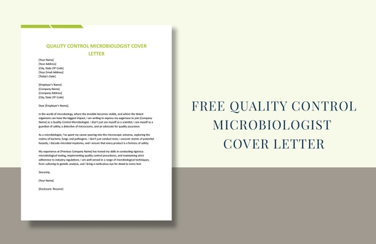 Quality Control Microbiologist Cover Letter