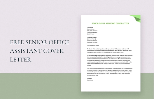 Senior Office Assistant Cover Letter
