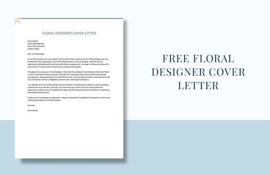 Floral Designer Cover Letter