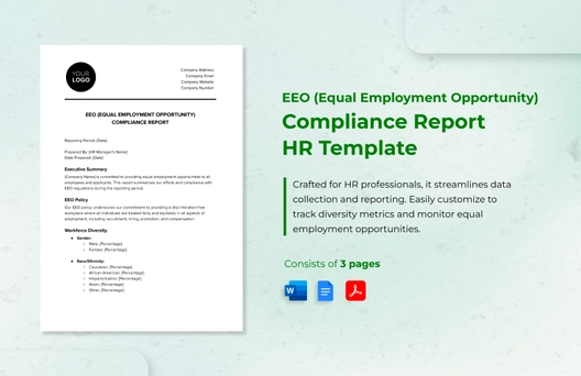EEO (Equal Employment Opportunity) Compliance Report HR Template