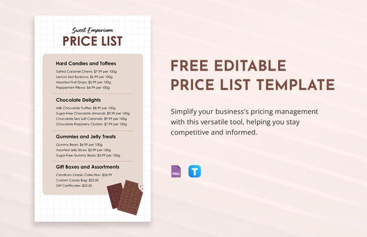 Editable Pricelist Template