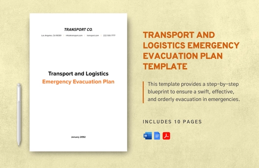 Transport and Logistics Emergency Evacuation Plan Template