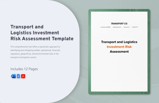 Transport and Logistics Investment Risk Assessment Template