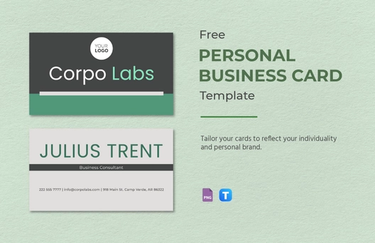 Free Personal Business Card Template