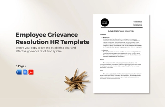 Employee Grievance Resolution HR Template Employee Grievance Resolution HR Template