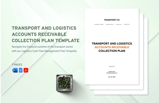 Transport and Logistics Accounts Receivable Collection Plan Template